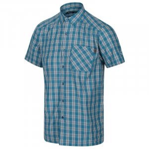 Мужская рубашка для походов Mindano V походов/туризма/трекинга, олимпийская, бирюзовая, без REGATTA, цвет blau Regatta