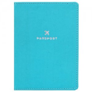 Обложка для паспорта 311107, голубой, бирюзовый OfficeSpace. Цвет: голубой