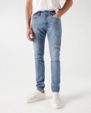 Мужские джинсы скинни средней стирки , синий Salsa Jeans