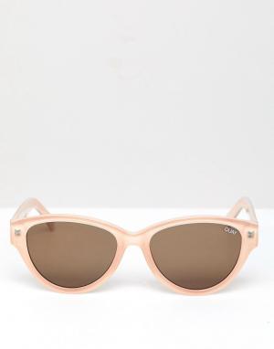 Круглые солнцезащитные очки в кремовой оправе Rizzo Quay Australia. Цвет: кремовый