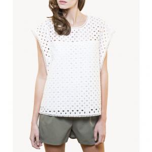 Блузка с короткими рукавами TAHITI LENNY B. Цвет: белый