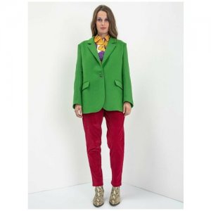 Пиджак женский удлиненный шерстяной зеленый ARTWIZARD. Цвет: зеленый