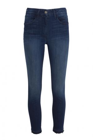 Укороченные джинсы 3х1. Цвет: синий
