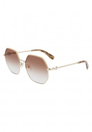 Солнцезащитные очки , золотой капучино Longchamp
