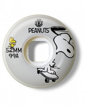 Набор Из 4 Колес Для Скейтборда Peanuts Squad 52 Mm Element. Цвет: белый