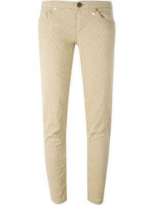 Укороченные брюки с принтом Woolrich. Цвет: телесный