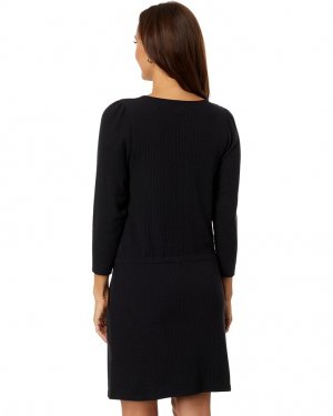 Платье Shirred Sleeve Drawstring Dress, черный Lilla P