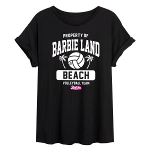 Детская футболка Barbie: Movie Barbie Land с волейбольным рисунком , черный Licensed Character