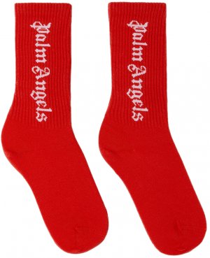 Детские красные готические носки, красный/белый. Размер: рекомендуемый возраст. Palm Angels