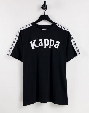 Черная футболка с большим логотипом -Черный цвет Kappa