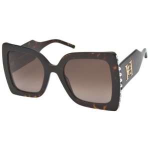 Солнцезащитные очки , коричневый CAROLINA HERRERA. Цвет: серый