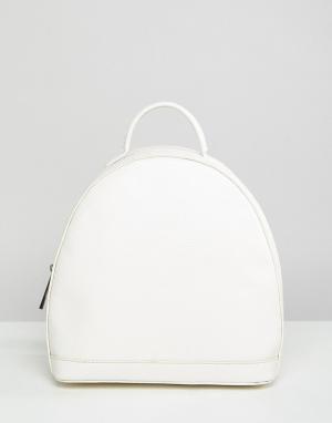Белый рюкзак с молнией Street Level. Цвет: белый