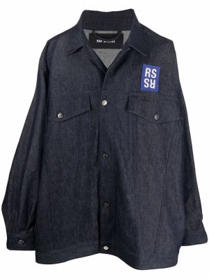 Джинсовая куртка-рубашка с логотипом Raf Simons. Цвет: синий