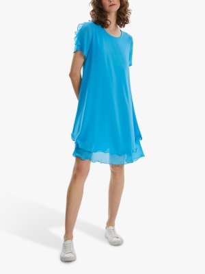 Платье с короткими рукавами и волнистым подолом, бирюзовый James Lakeland