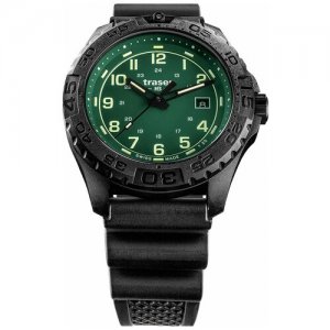 Наручные часы traser P96 outdoor, черный, зеленый. Цвет: черный