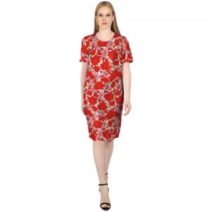 Платье женское VIS-A-VIS, D000135, размер S(88), RED/BLUE/BLACK Vis-a-Vis. Цвет: розовый/красный