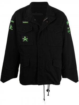 Куртка с нашивками Sankuanz. Цвет: черный