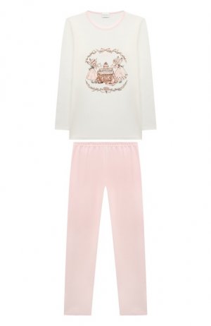 Хлопковая пижама La Perla. Цвет: розовый