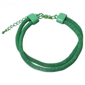 Браслет-цепочка , размер 18 см, диаметр 9 зеленый Divetro. Цвет: зеленый