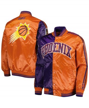 Мужская фиолетово-оранжевая куртка phoenix suns fast break satin full-snap , мульти Starter
