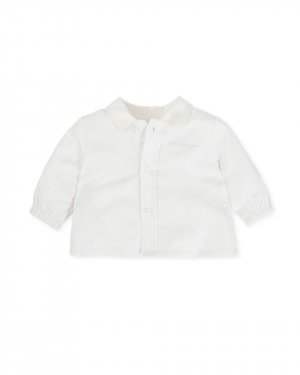 Рубашка с длинными рукавами из 100% хлопка для мальчика , белый Tutto Piccolo