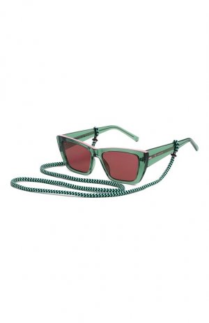 Солнцезащитные очки и цепочка M Missoni. Цвет: зелёный