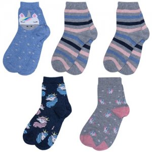 Комплект из 5 пар детских носков (Орудьевский трикотаж) микс 2, размер 16-18 RuSocks. Цвет: мультиколор