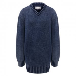 Хлопковый свитер Maison Margiela. Цвет: синий
