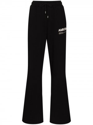 Logo-print fleece track pants AMBUSH. Цвет: черный