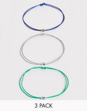 Набор синих браслетов из шнурков -Синий Icon Brand