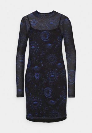 Дневное платье NMCARRIE HIGHNECK DRESS , цвет black/aztec blue Noisy May