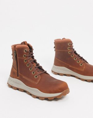 Светло-коричневые ботинки с молниями -Коричневый Timberland