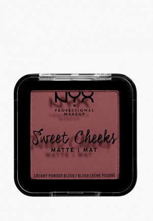 Румяна Nyx Professional Makeup Sweet Cheeks Creamy Powder Blush Matte Матовые, оттенок 02, Fig, 5 г. Цвет: розовый