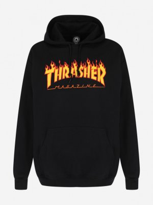 Худи мужская Flame Logo, Черный Thrasher. Цвет: черный