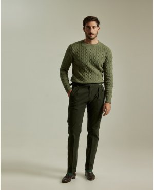 Зеленые узкие мужские классические брюки PuroEgo, зеленый PuroEGO. Цвет: зеленый