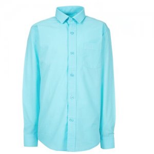 Школьная рубашка , размер 158-164, бирюзовый Tsarevich. Цвет: голубой