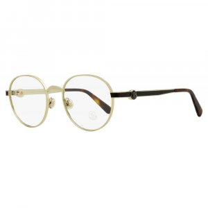 Круглые очки унисекс ML5179 032 Светло-золотые Гавана 51 мм Moncler