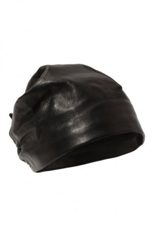 Кожаная шапка Giorgio Armani. Цвет: чёрный