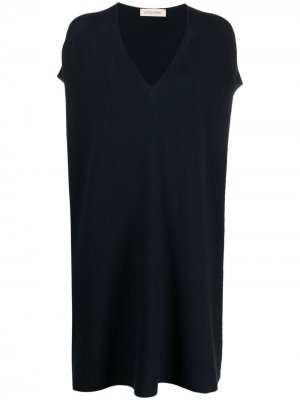 Платье-футболка тонкой вязки Gentry Portofino. Цвет: синий