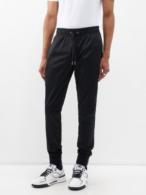 Спортивные брюки из джерси с бляшкой-логотипом , черный Dolce & Gabbana