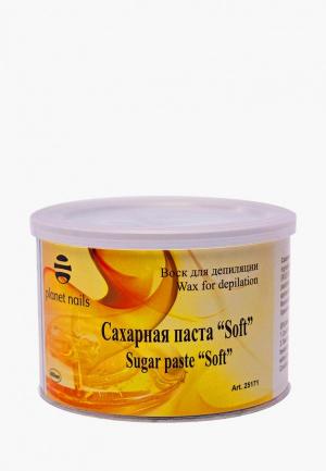 Воск для депиляции Planet Nails Soft, 400 мл. Цвет: белый