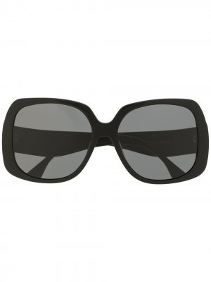 Солнцезащитные очки в массивной квадратной оправе George Keburia. Цвет: черный