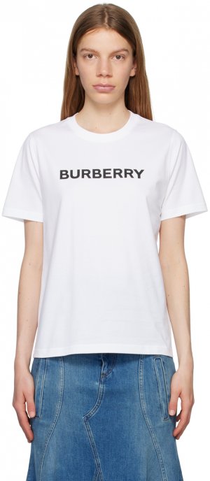Белая футболка с принтом , цвет White Burberry