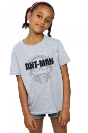 Хлопковая футболка с выцветшим шлемом «Человек-муравей» , серый Marvel