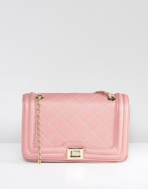 Розоватая стеганая сумка через плечо Clarissa Marc B. Цвет: розовый