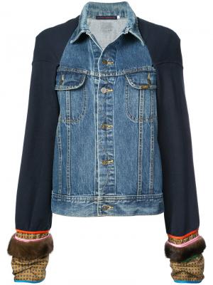 Джинсовая куртка с панельным дизайном Harvey Faircloth. Цвет: синий