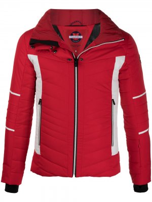 Лыжная куртка с тисненым логотипом Vuarnet. Цвет: красный