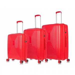 Чемодан-самокат Lcase Ch1032, 3 шт., размер S/M/L, красный L'case. Цвет: красный