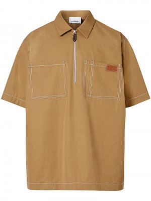 Рубашка с короткими рукавами в стиле милитари Burberry