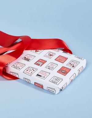 Бумага для упаковки подарков на День св. Валентина с принтом котов Ohh DEER. Цвет: мульти